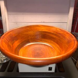 Vintage Handcrafted 11.75” Teak Wooden Salad Bowl